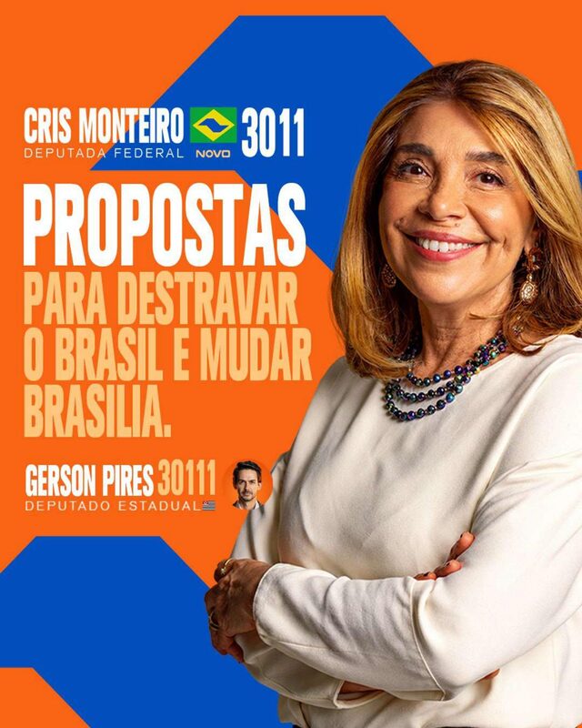 Capa do caderno de propostas: Propostas para destravar o Brasil e mudar Brasília