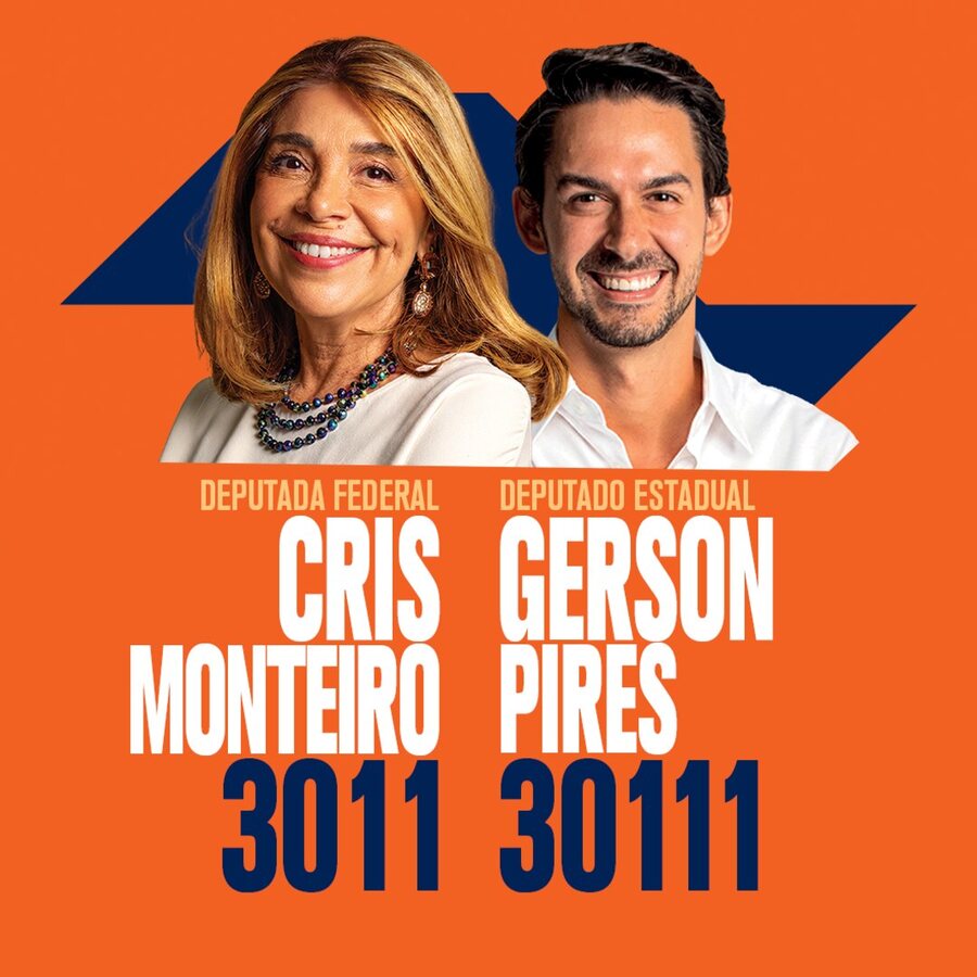 Cris Monteiro, deputada federal 3011, e Gerson Pires, deputado estadual 30111